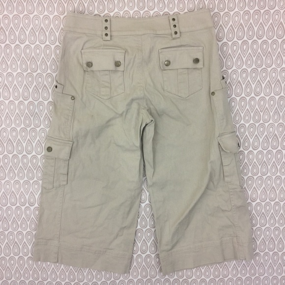 Cache Women's Tan Khaki Cropped Capris Size 6 D50 - Picture 3 of 4